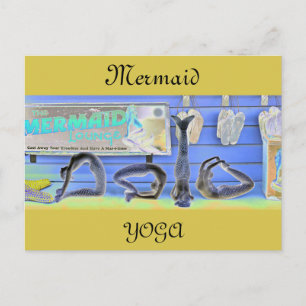 Cartão Postal Cartão-postal Mermaid Yoga