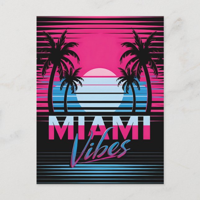 Cartão Postal Cartão-postal Miami Vibes (Frente)