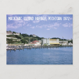 Cartão Postal Cartão-postal Michigan da Ilha Mackinac Harbor