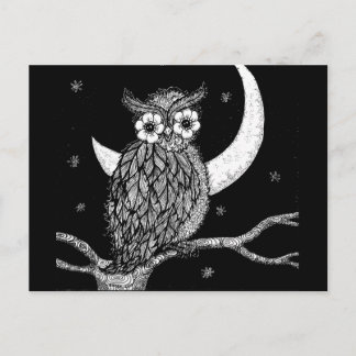 Cartão Postal Cartão-postal Midnight Owl