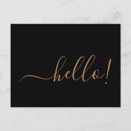 Cartão Postal Cartão-postal mínimo Robin Egg Blue Hello para Not