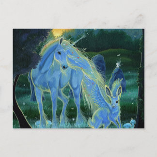 Cartão Postal Cartão-postal "Mister Midsummers Morning" Unicorn