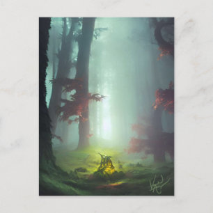 Cartão Postal Cartão-postal Misty Forest