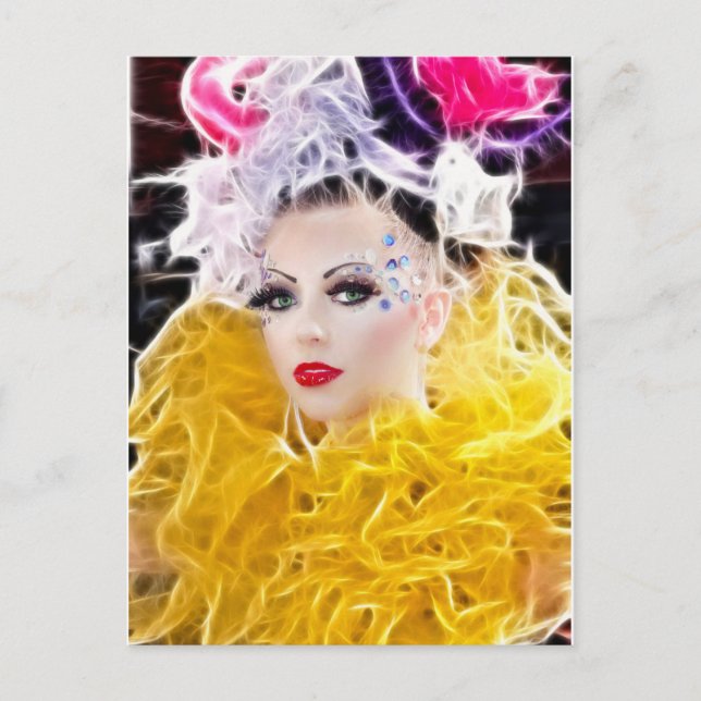 Cartão Postal Cartão-postal Modelo Bella Fashionista (Frente)