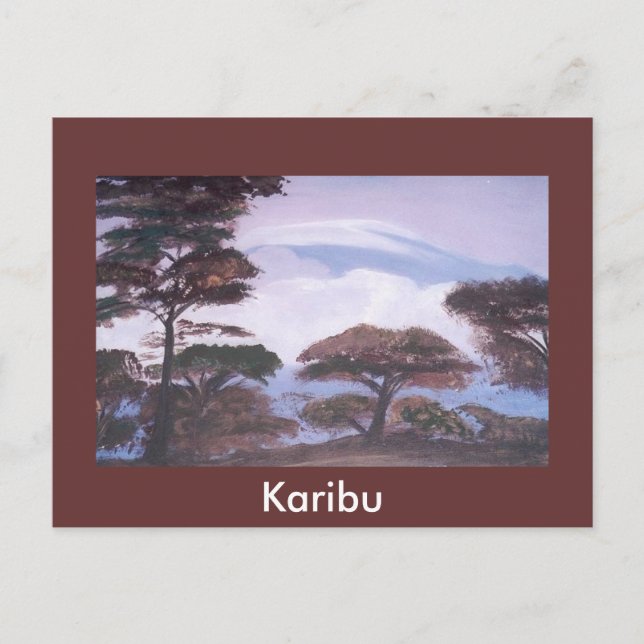 Cartão Postal Cartão-postal Monte Kilimanjaro, África Oriental (Frente)