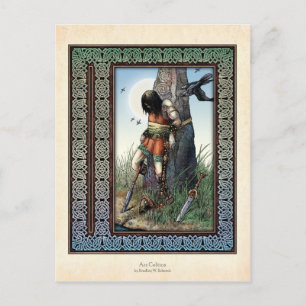 Cartão Postal Cartão-postal "Morte de Cuchulainn"