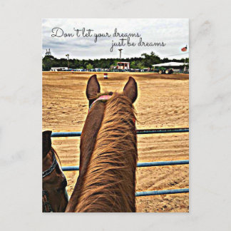 Cartão Postal Cartão-postal Motivativo da Garota-Cowgirl do Cano