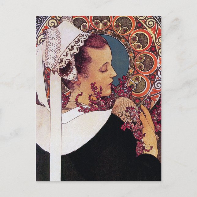 Cartão Postal Cartão-postal Mucha: Alphonse Mucha - Art Nouveau (Frente)