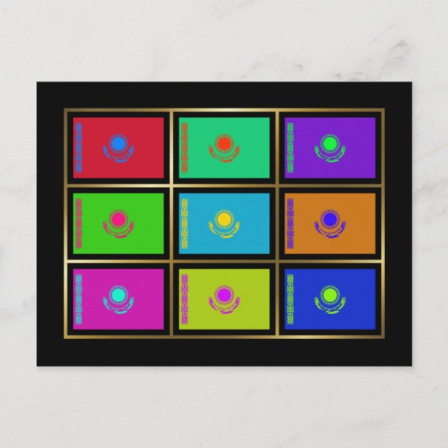 Cartão Postal Cartão-postal Multihue do Cazaquistão (Frente)