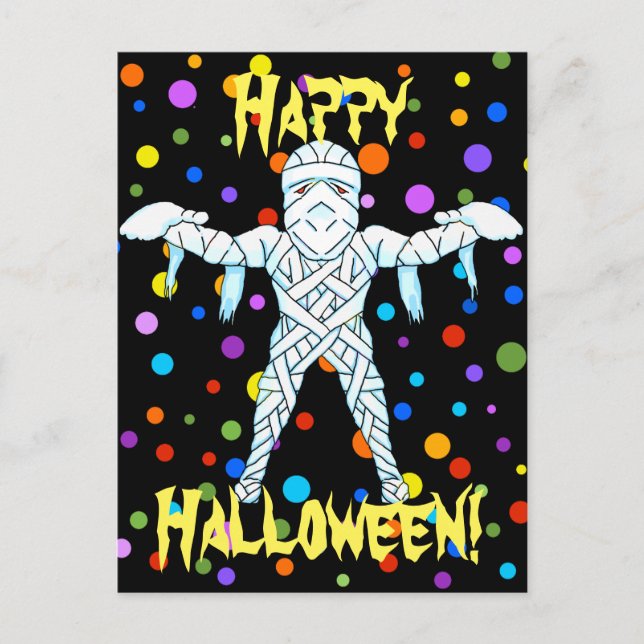 Cartão Postal Cartão-postal Mummy Halloween (Frente)
