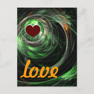 Cartão Postal Cartão-postal mundial de amor verde