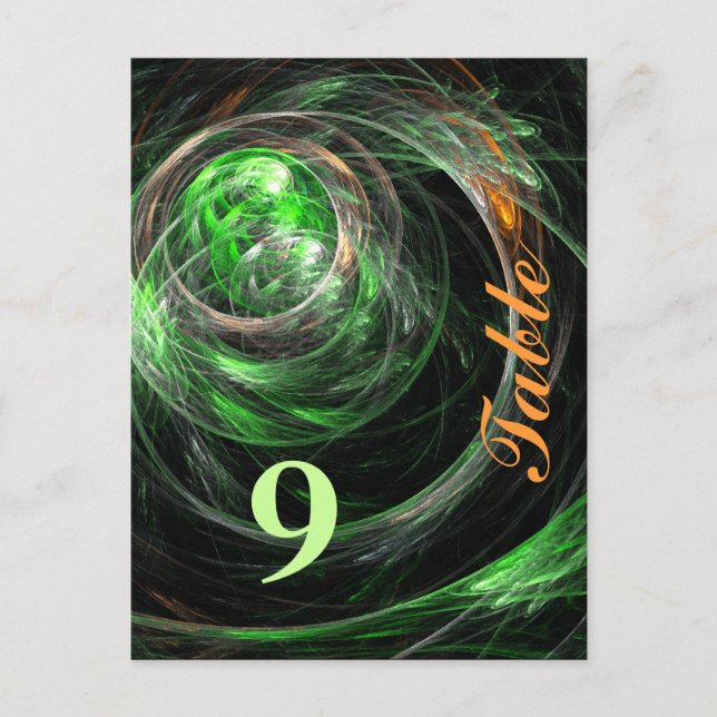 Cartão Postal Cartão-postal mundial de número de tabela verde (Frente)