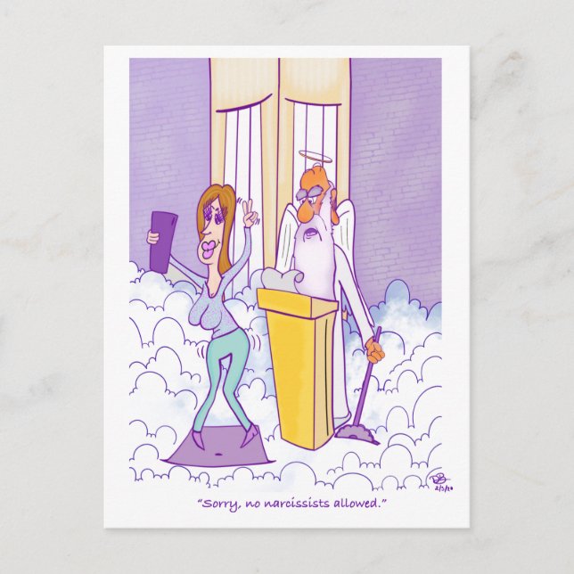 Cartão Postal Cartão-postal narcisista (Frente)