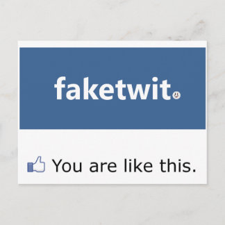 Cartão Postal Cartão-postal Narcisista do Facebook