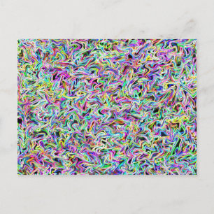 Cartão Postal Cartão-postal Neon Swirl