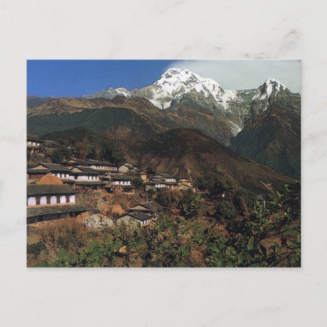 Cartão Postal Cartão-postal Nepal Annapurna - Gandrung (Frente)