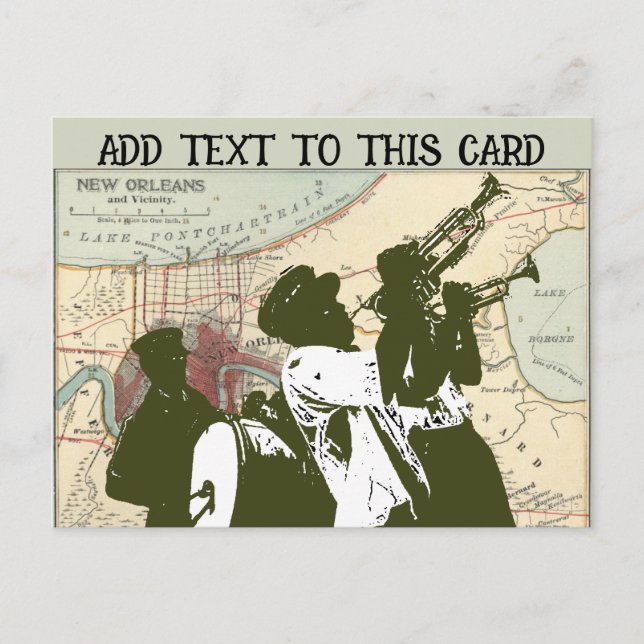 Cartão Postal Cartão-postal New Orleans Map 1900 (Frente)
