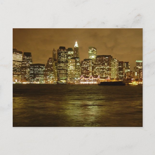 Cartão Postal Cartão-postal Noite de Nova Iorque (Frente)