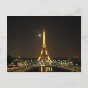 Cartão Postal Cartão-postal noturno da Torre Eiffel