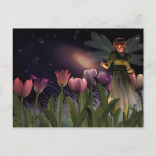 Cartão Postal Cartão-postal noturno de fada