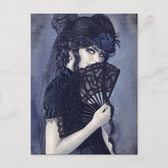 Cartão Postal Cartão-postal noturno encantado (Frente)