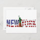 Cartão Postal Cartão-postal Nova Iorque com Estátua da Liberdade (Frente/Verso)