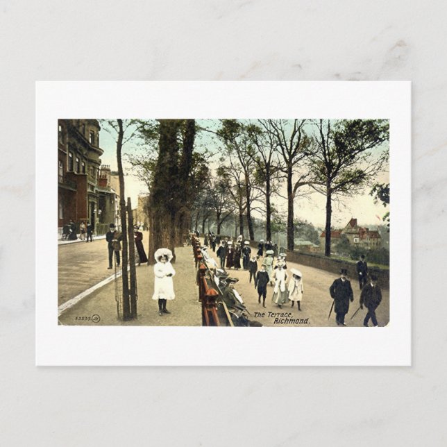Cartão Postal Cartão-postal, O Terrace, Richmond, Surrey (Frente)