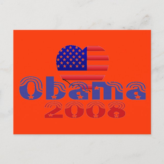 Cartão Postal Cartão-postal Obama 2008 (Frente)