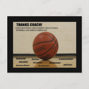 Cartão Postal Cartão-postal "Obrigado-Treinador"