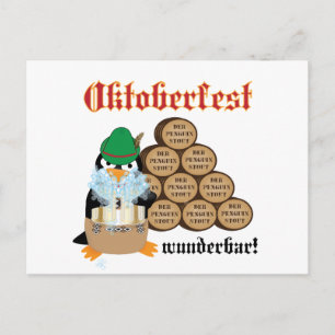 Cartão Postal Cartão-postal Oktoberfest Penguin