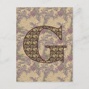 Cartão Postal Cartão-postal oral Elegante G Elegante Monograma I