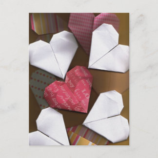 Cartão Postal Cartão-postal Origami Hearts