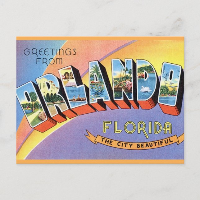 Cartão Postal Cartão-postal Orlando Retro (Frente)