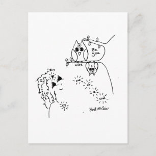 Cartão Postal Cartão-postal Owl 'Be You'