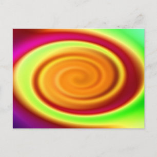 Cartão Postal Cartão-postal - Padrão de Abstrato de espiral do a
