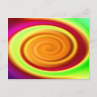 Cartão Postal Cartão-postal - Padrão de Abstrato de espiral do a