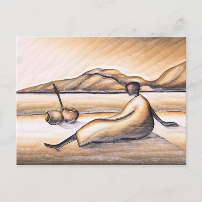 Cartão Postal Cartão-postal Paisagem Africano (Frente)