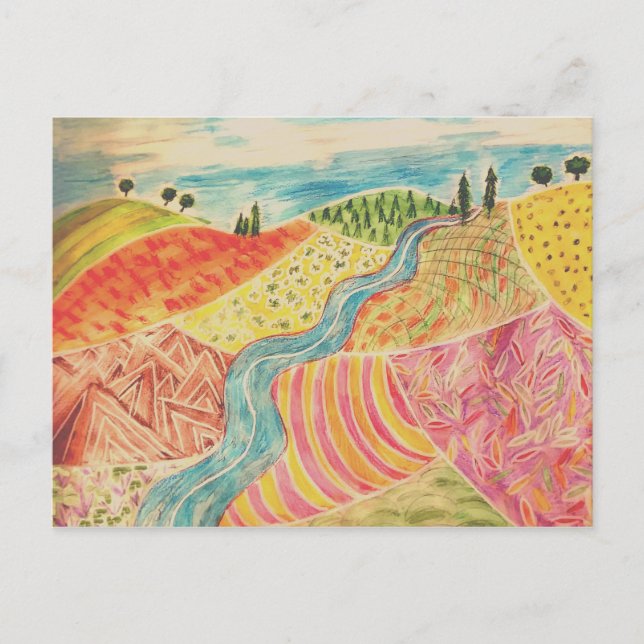 Cartão Postal Cartão-postal Paisagem de Patches (Frente)