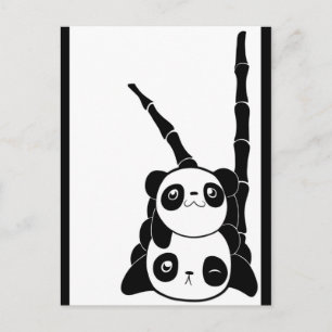 Cartão Postal Cartão-postal Panda Pile