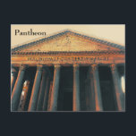 Cartão Postal Cartão-postal Pantheon<br><div class="desc">Este cartão postal foi desenhado com uma fotografia original do Panteão tirada em Roma,  Itália.</div>