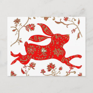 Cartão Postal Cartão-postal para a Astrologia do Coelho Chinês