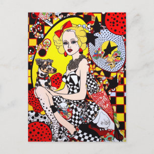 Cartão Postal Cartão-postal para a Colagem de Cães Spotado