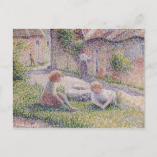 Cartão Postal Cartão-postal para as crianças com impressionismo