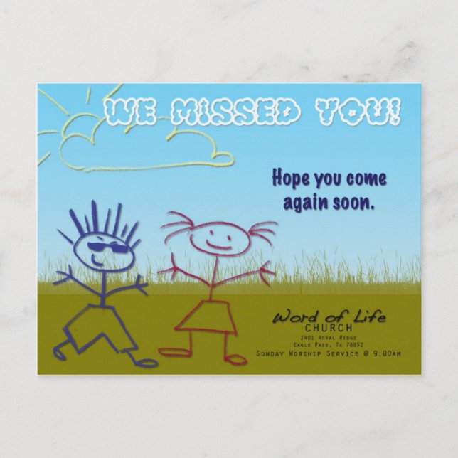 Cartão Postal Cartão-postal para crianças (Frente)