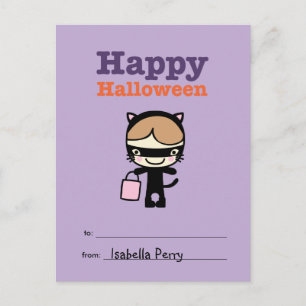 Cartão Postal Cartão-postal para crianças do Halloween