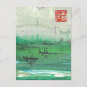 Cartão Postal Cartão-postal para duas embarcações de navegaç