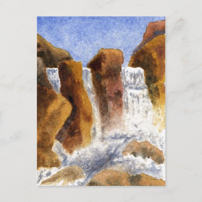 Cartão Postal Cartão-postal para estradas nacionais "Falls" (Frente)