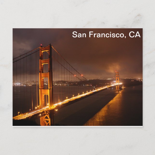 Cartão Postal Cartão-postal para exibição noturna em São Francis (Frente)