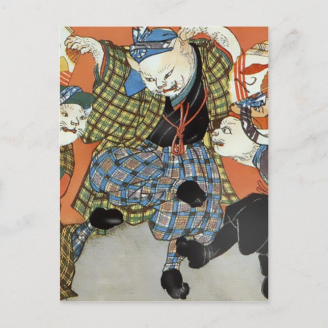 Cartão Postal Cartão-postal para gatos dançantes (Frente)