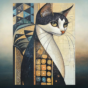 Cartão Postal Cartão-postal para gatos elegantes